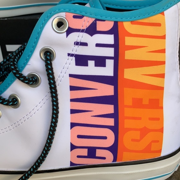 CONVERSE CTAS HI WHITE/GNARLY BLUE/WHITE MENS - Picture 3 of 15